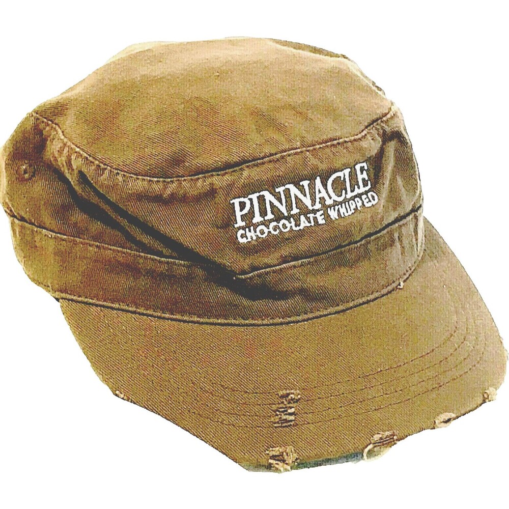 Pinnacle Vodka Cap Military Cadet Chocolate Whipped Brown Unisex Preppy Hip Hop